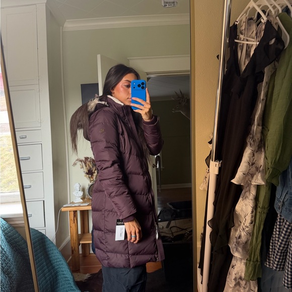 Ralph Lauren Deep Purple Puffer Coat - Picture 2 of 8
